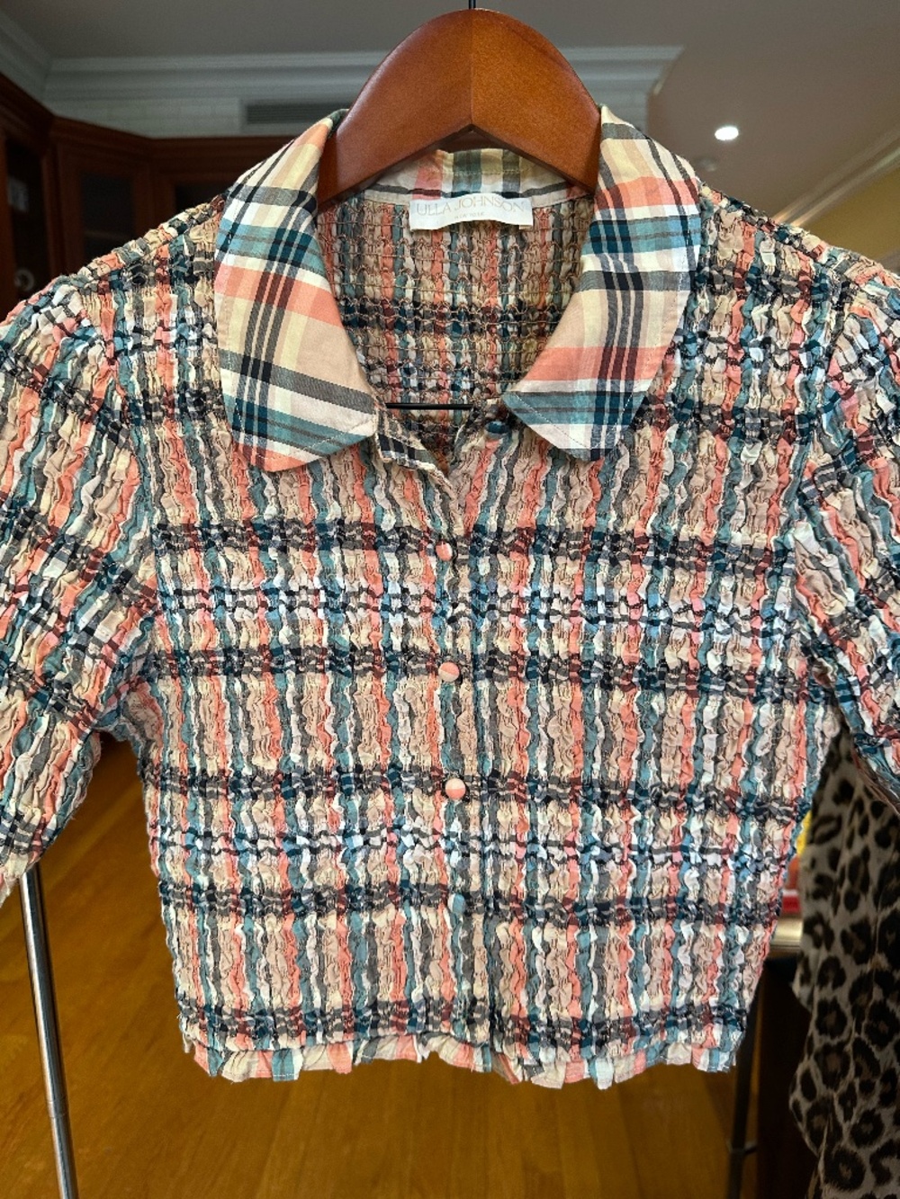 Ulla Johnson Jules Plaid Top - Size 2